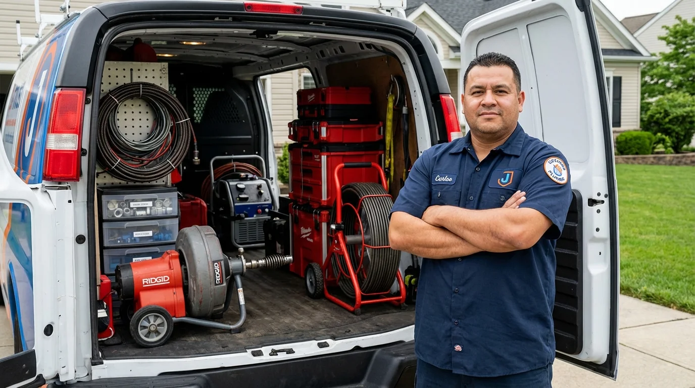 Professional drain cleaning equipment and Johns Plumbing LLC plumber in Hale Center