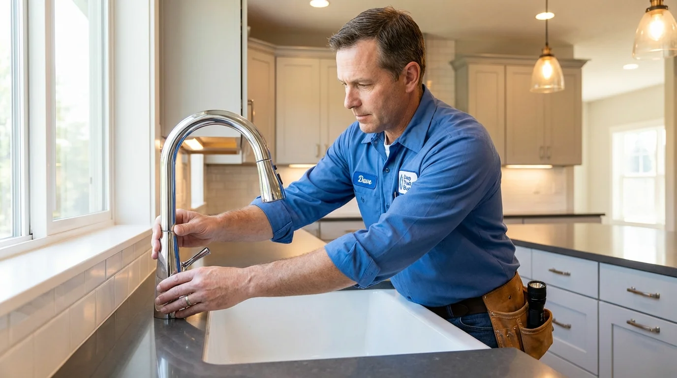 Kitchen faucet installation by Johns Plumbing LLC in Hale Center