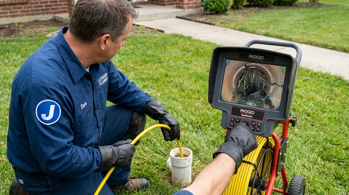 Sewer camera inspection being performed by Johns Plumbing LLC in Hale Center